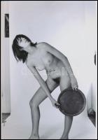 cca 1975 Harmónia, szolidan erotikus felvételek, 8 db vintage fotó és/vagy mai nagyítás vegyesen, + ...