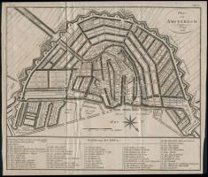 Plan von Amsterdam, Prag, 1809. Amsterdam térképe. / Map of Amsterdam. Engraving. 24x20 cm
