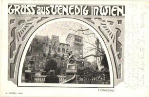1901 Vienna, Wien; Gruss aus Venedig in Wien. Art Nouveau. So. Stpl