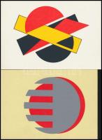 Encs, Alkotótábor 1988 15 db klf művészek által tervezett képeslap