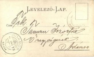 1905 Sóvárad, Sarateni; MÁV vasútállomás és gőzmozdony / Gara / Bahnhof / railway station with locom...