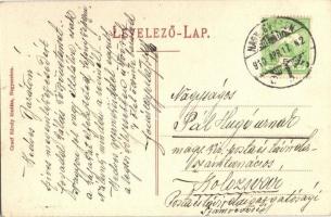 1910 Vízakna, Salzburg, Ocna Sibiului; Vízakna-fürdő vasútállomás. Graef Károly kiadása / Gara / Bah...
