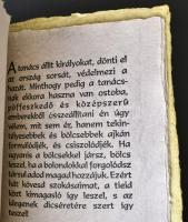 István király intelmei fiához Imre herceghez írott elmélkedései. Vincze Lajos papírkészítő mester ké...