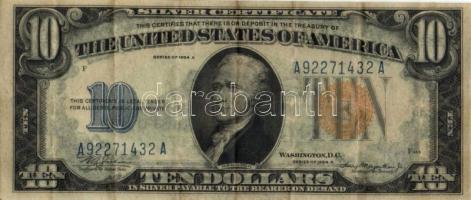USA/Silver Certificate 1934A 10$ T:II foltos