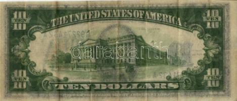 USA/Silver Certificate 1934A 10$ T:II foltos