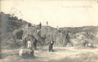 1911 Kolozs-sósfürdő, Baile Cojocna; Sósfürdő, kirándulók / spa, salt rocks, bath, hikers. photo