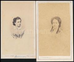 cca 1870-1880 Műtermi portrék, 8 db, külföldi műtermekből, 10×6 cm