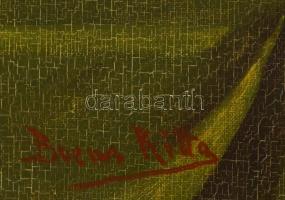 Boem jelzéssel: Virágcsendélet. Olaj, vászon, sérült, 80×60 cm