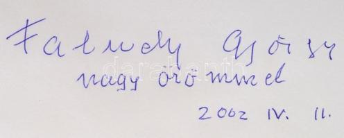 Faludy György: Versek. Bp.,2001, Magyar Világ. Kiadói műbőr-kötés, kiadói papír védőborítóban. A sze...