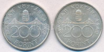 1993. 200Ft Ag "MNB" (2x) T:2