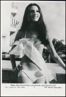 cca 1975-1980 Szépségkirálynők, 4 db MTI sajtófotó, 26×18 cm