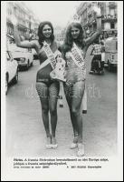 cca 1975-1980 Szépségkirálynők, 4 db MTI sajtófotó, 26×18 cm