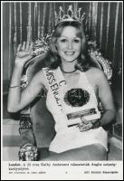 cca 1975-1980 Szépségkirálynők, 4 db MTI sajtófotó, 26×18 cm