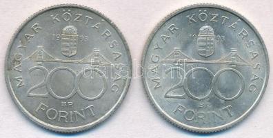 1993. 200Ft Ag "MNB" (2x) T:2