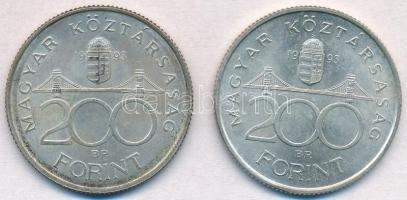 1993. 200Ft Ag "MNB" (2x) T:2