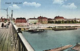 Szeged, Tisza part, villamos, híd