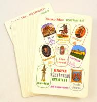 Magyar történelmi kvartett, 34 lapos játékkártya pakli, jó állapotban