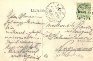 1909 Budapest XIV. Városliget, Wampetics F. vendéglő kerthelyisége, étterem, pincérek