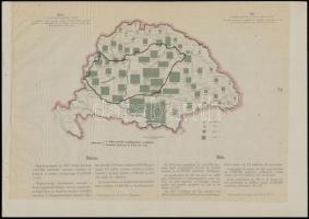 cca 1920 6 db mezőgazdasági termérnyekkel kapcsolatos térkép a "Magyarország gazdasági térképek...