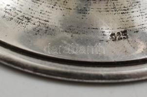 Ezüst (Ag.) gyertyatartó párban, jelzett, m: 6 cm (2×), nettó:100 g