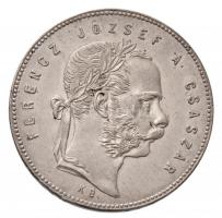 1868KB 1Ft Ag "Ferenc József / Angyalos címer" Körmöcbánya (12,34g) T:2 kis ph. /   Hungary 1868KB 1 Forint Ag "Franz Joseph I" Kremnitz (12,34g) C:XF small edge error Huszár: 2136., Unger III.: 1463.a, Adamo M15