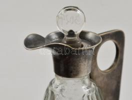 Argentor dugós art deco kiöntő, jelzett, ezüstözött alpakka, jó állapotban, m:13,5 cm