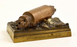 Bronz levélnehezék Borsodnádasdi Lemezgyár felirattal, m:5 cm, 11×7 cm
