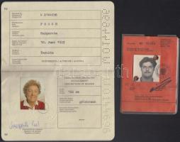 1985-1991 Fényképes osztrák útlevél + fényképes mozgáskorlátozott igazolvány