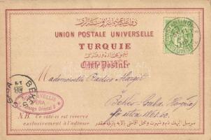 1899 Constantinople, Istanbul; Corne d'Or / Golden Horn / Altin Boynuz. Art Nouveau litho  (EK)