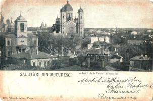 1899-1900 Bucharest, Bucuresci; - 2 postcards with churches