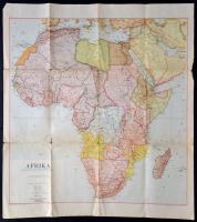 1941 Afrika térképe Kókai Lajos. 65x70 cm hajtásnál szakadással