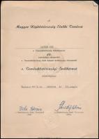 1959 Dobi István államfő aláírása emléklapon.