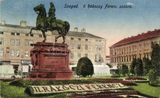 Szeged, II. Rákóczi Ferenc szobor, üzletek