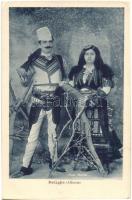 5 db RÉGI albán népviseletes motívumlap / 5 pre-1945 Albanian folklore motive postcards. Photo Studi...