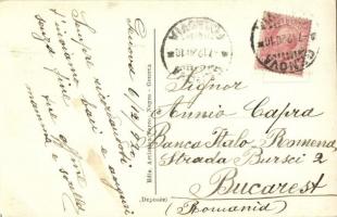 Genova, Genoa; Piazza de Ferrari, Nuova sede Credito Italiano / square, new credit office, automobil...