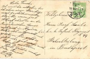 Temesvár, Timisoara; Küttl tér, villamosok, üzletek. "Ideal" W. L. Bp. 6654. / square, tra...