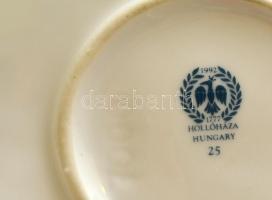 Hollóházi Jurcsák László által tervezett hamuzó, matricás, jelzett, hibátlan, d:14 cm