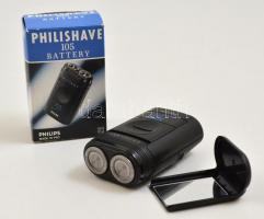 Philips elemes utazó borotva, eredeti dobozában, két elemmel, működik