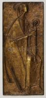 1988 E. H. jelzéssel: II. János Pál pápa Ausztriában, bronz plakett / John Paul II in Austria, bronze plaque, 17x8cm