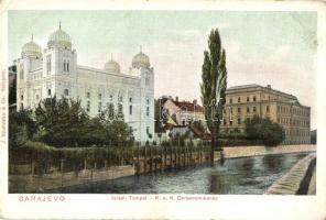 Sarajevo, Israel. Tempel, K.u.K. Corpscommando / synagogue, K.u.K. army headquarters. Judaica (EK)