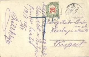 1917 Pöstyén, Piestany; lábadozó katonák a fürdő melletti munkáslakból / WWI K.u.k. convalescent sol...