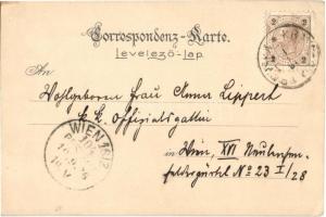 1898 F.Z.M. Erzherzog Rainer. Viele Grüsse aus K.k. Landwehr Inft. Rgmt. Nr. 1. /  Archduke Rainer F...