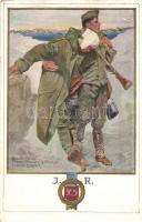 1917 K.u.K. Infanterieregiment Nr. 73. Albrecht Herzog v. Wüttemberg. Im Felde Nord-Italien / WWI K.u.k. military art postcard s: Hans Denk + II./73. Ersatzkompagniekmmando