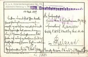 1917 K.u.K. Infanterieregiment Nr. 73. Albrecht Herzog v. Wüttemberg. Im Felde Nord-Italien / WWI K....