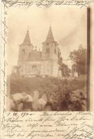 1900 Császárkőbánya, Kaisersteinbruch; templom / Kirche / church. photo (EK)