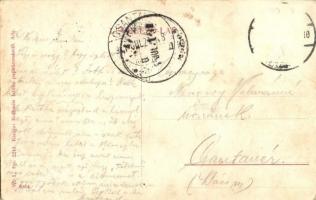 Ada, Szarvas Gábor út, zsinagóga. W.L. Bp. 2215. Kiadja Kollonits István papírkereskedő / street vie...