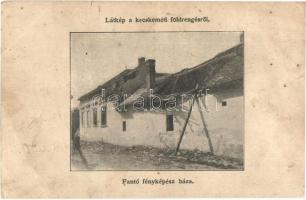 1911 Kecskemét, Fantó fényképész háza a földrengés után (EB)