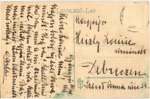 Gyöngyös, az 1917. évi nagy tűzvész utáni utcakép, leégett Fő tér, Szent Bertalan templom és Kereske...