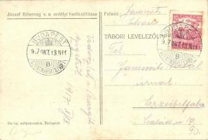 1917 Leégett székely ház, benne rögtönzött tábori posta. József főherceg v. e. erdélyi hadikiállítás...