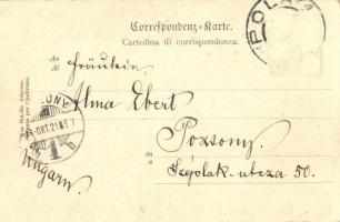 1903 SMS Szigetvár. Osztrák-Magyar Haditengerészet Zenta-osztályú védett cirkálója / K.u.K. Kriegsma...